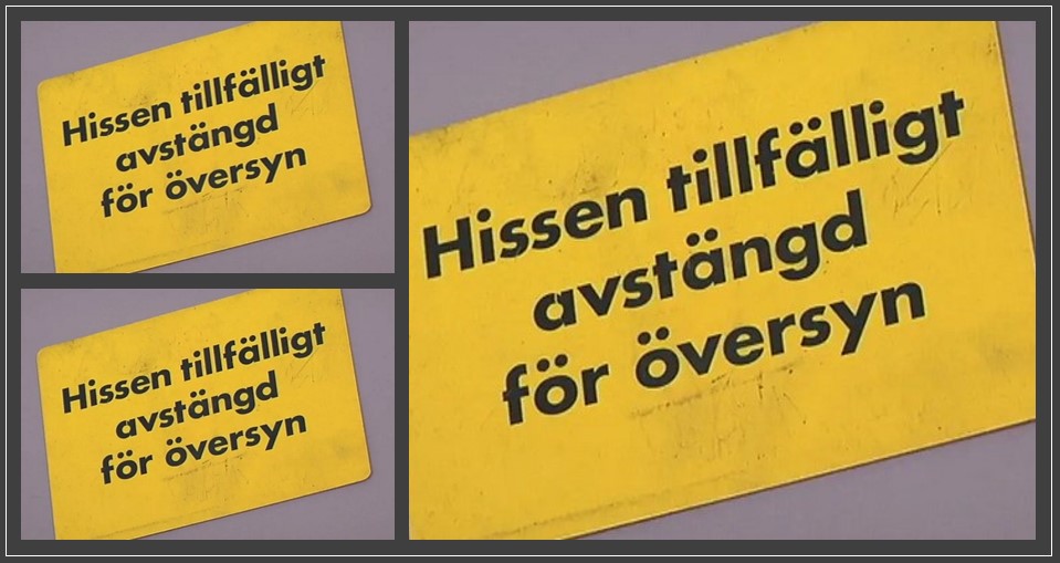 Vissa hissar avstängda torsdag 30 november